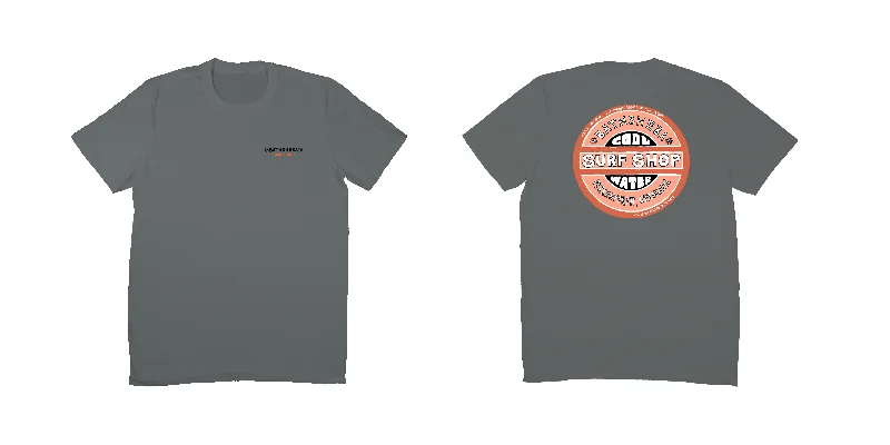 Cool Water T-Shirt - Charcoal (orange logo)