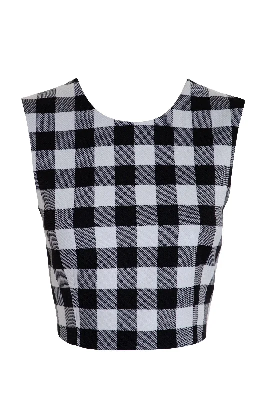 KATARIINA Adjustable Top - Checked Black and White