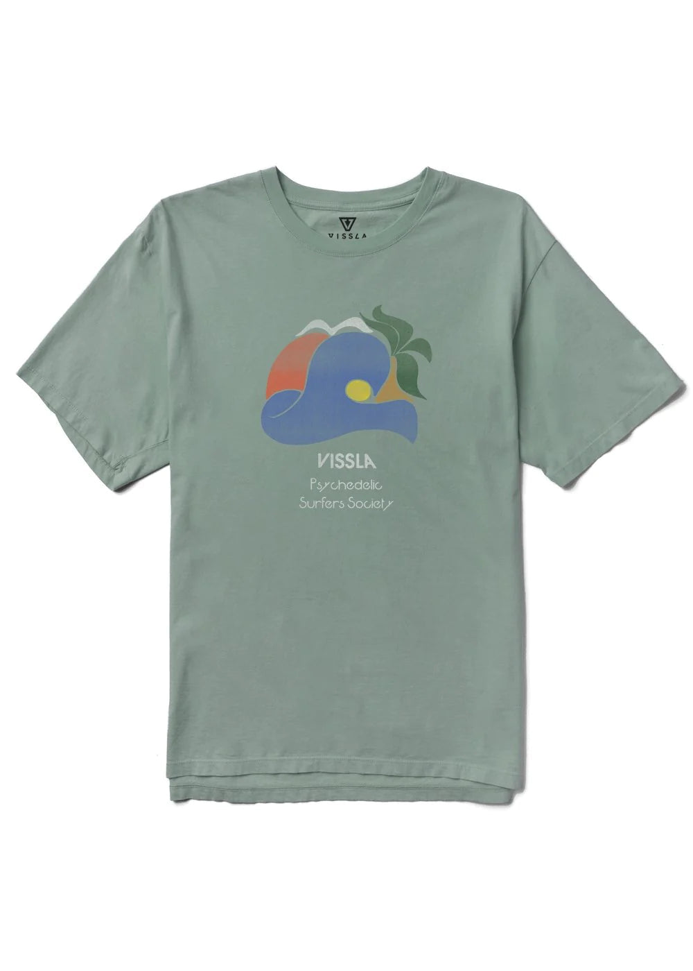 Psychedelic Wave Organic Tee - Jade