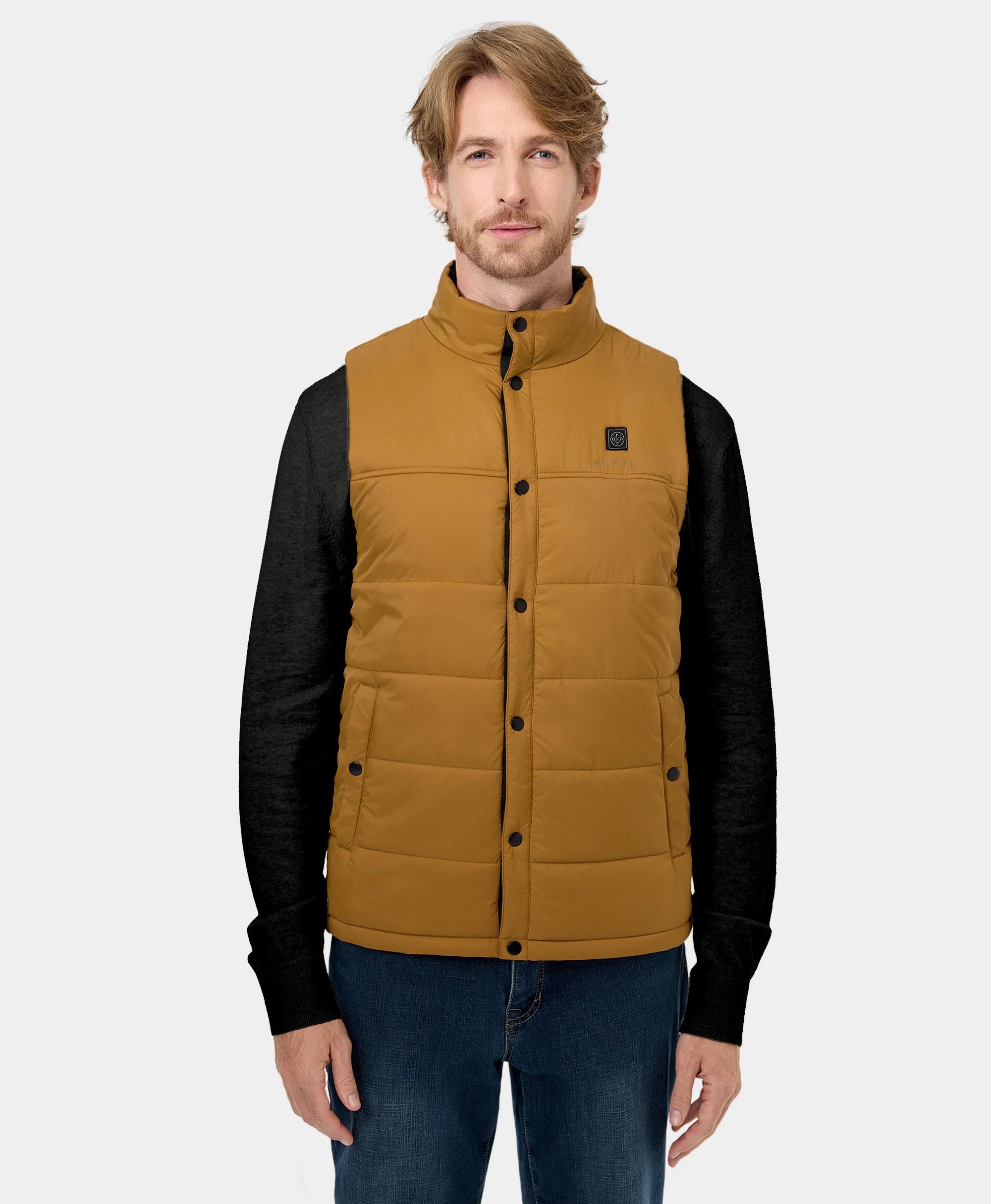 PuffLyte™ Men's Heated Lightweight Vest - Dark Khaki