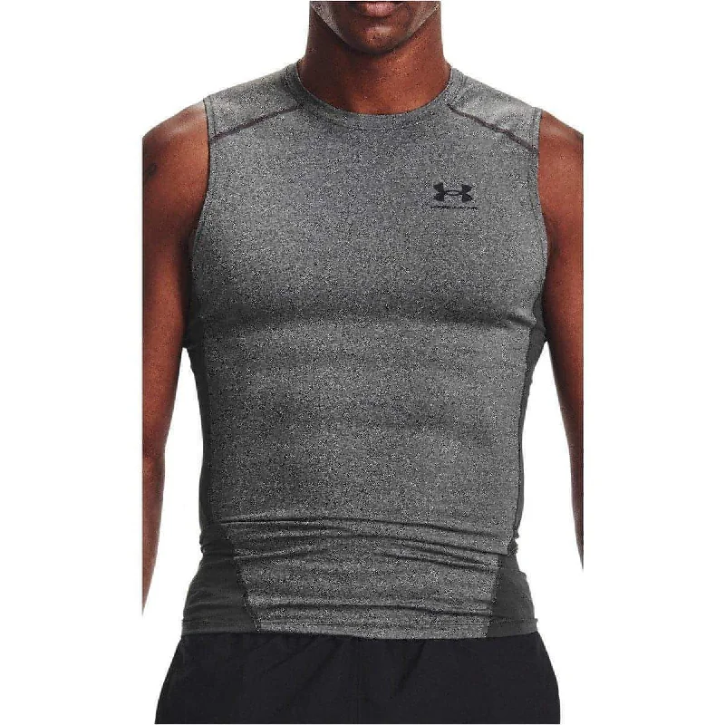 Under Armour HeatGear Armour Mens Sleeveless Compression Top - Grey