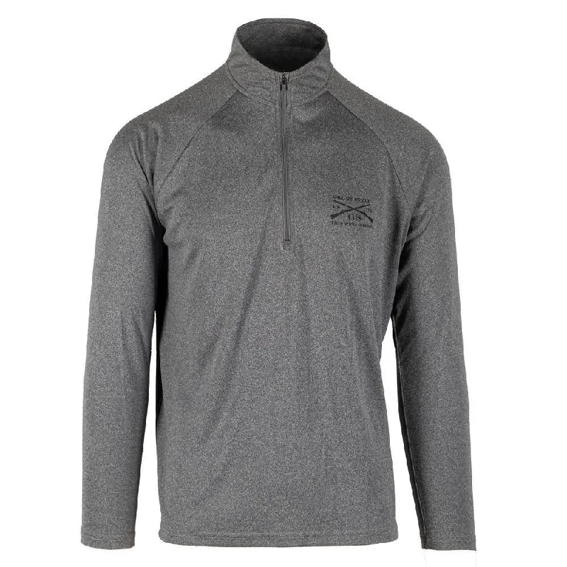 Men's 1/4 Zip Pullover - Heather Gray