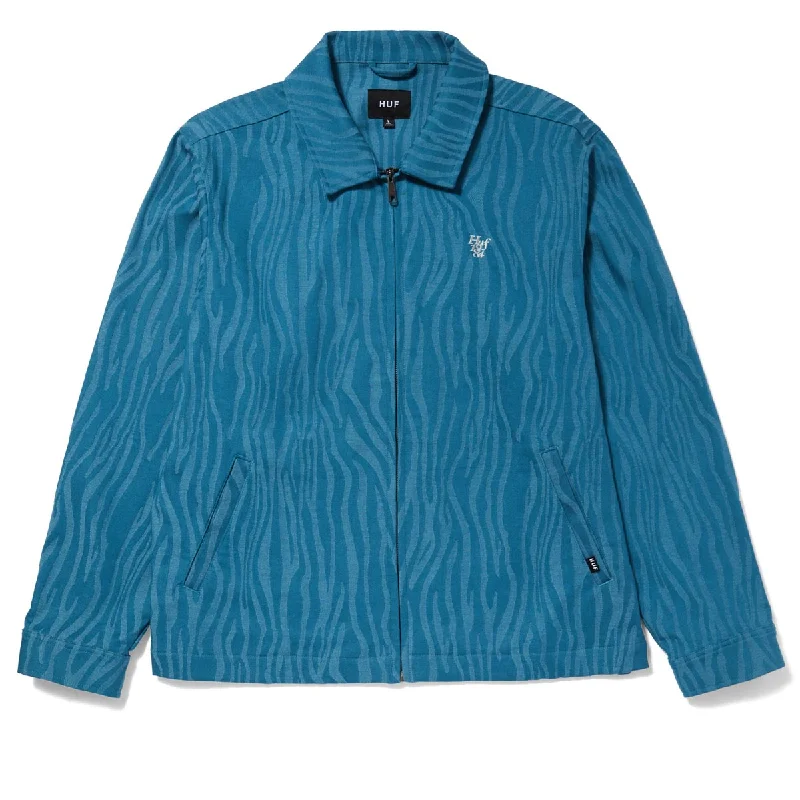 HUF Jacquard Tiger Work Jacket - Oil Blue