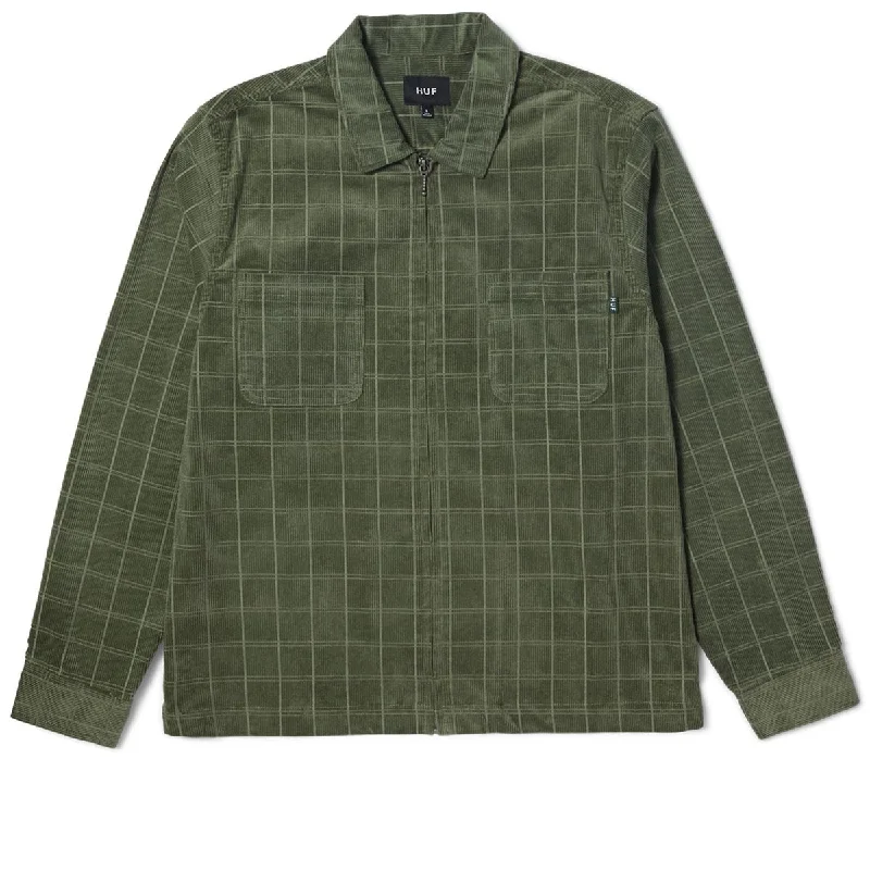 Huf Trenton Zip Shacket Jacket - Olive