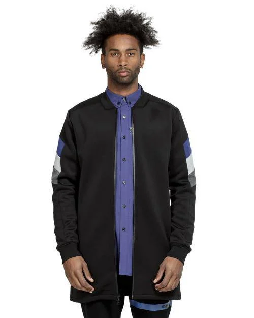 Konus Men's Long Scuba Bomber Jacket in Black