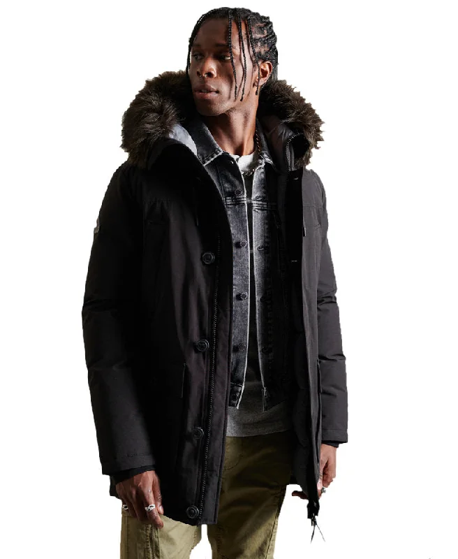 Superdry Mens New 'Rookie' Down Parka Jacket