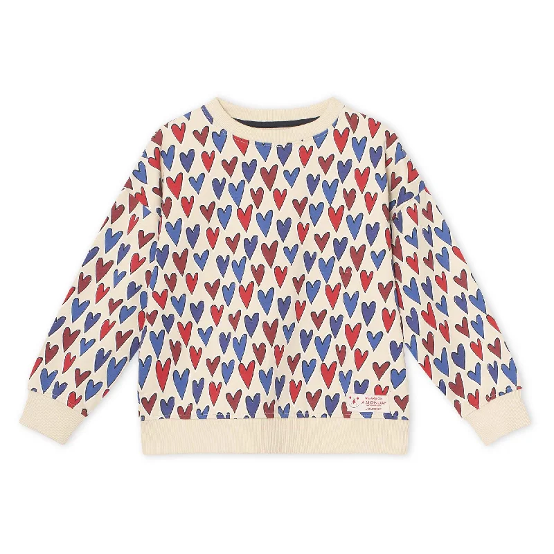 A Monday In Copenhagen Heart Print Louis Sweater