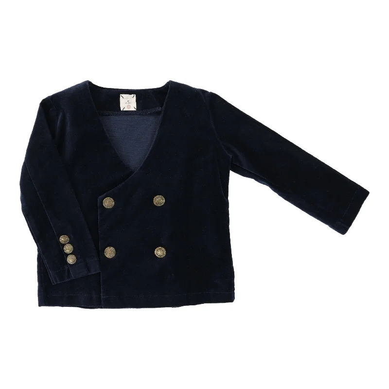 Analogie Navy Velvet Blazer