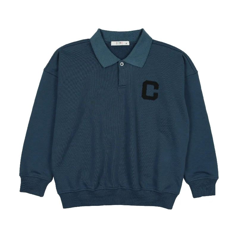 Coco Blanc Blue Polo Sweatshirt