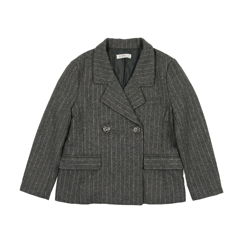 Coco Blanc Grey Pinstripe Boys Blazer