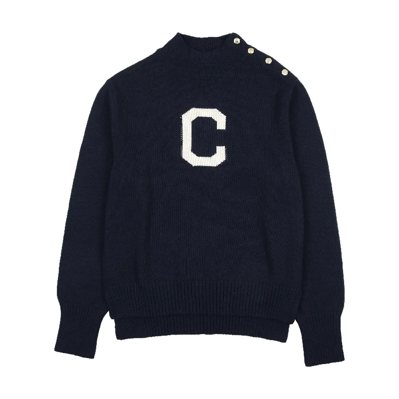 Coco Blanc Navy C Knit Sweater