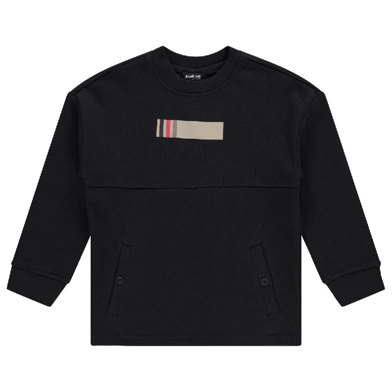 Jaybee Black Pocket Sweatshirt