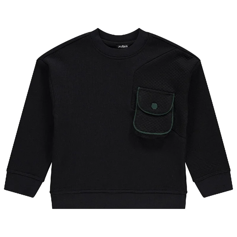 Jaybee Black Quilted Sweatshirt