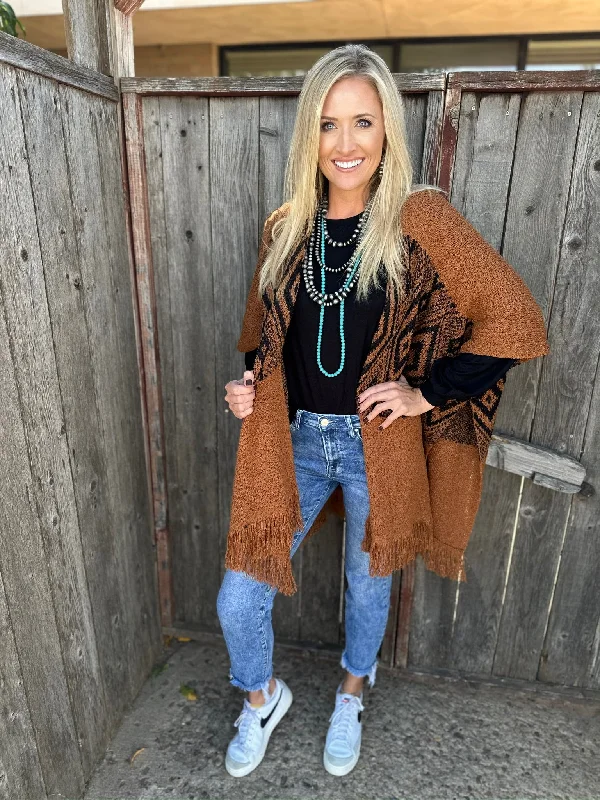 Jill Rust Aztec Kimono by Texas True Threads