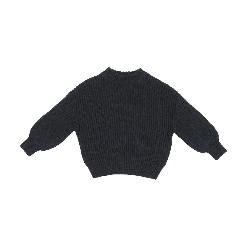 Kin And Kin Navy Fisherman Ribbed Sweater