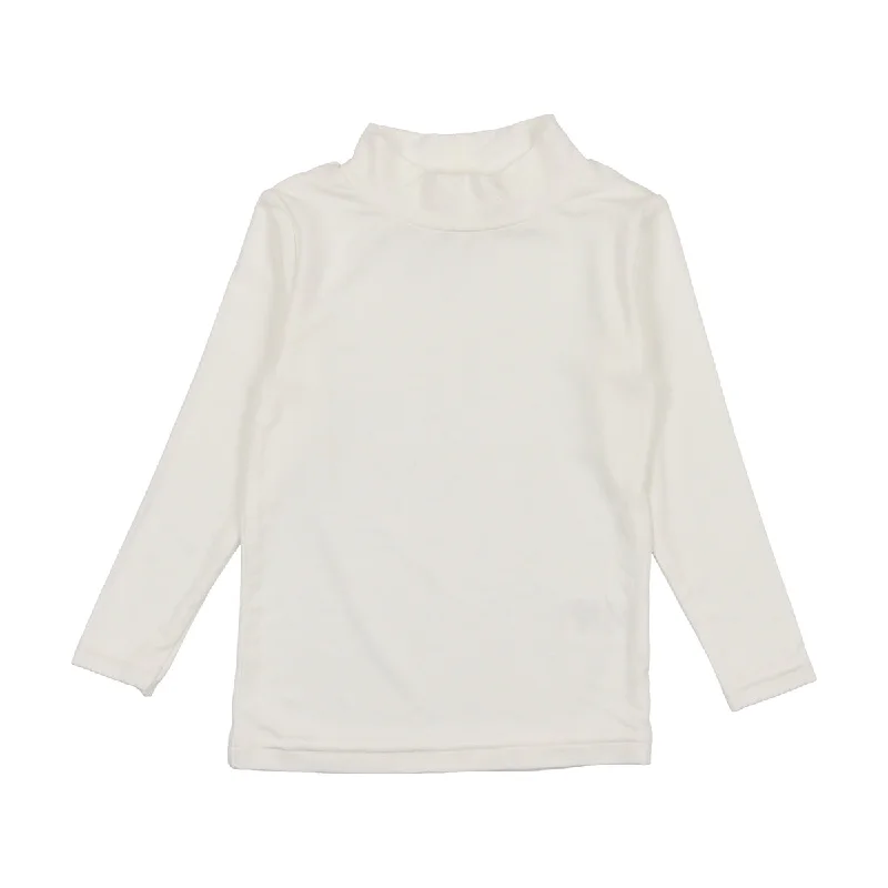 Lil Legs Winter White Bamboo Mockneck