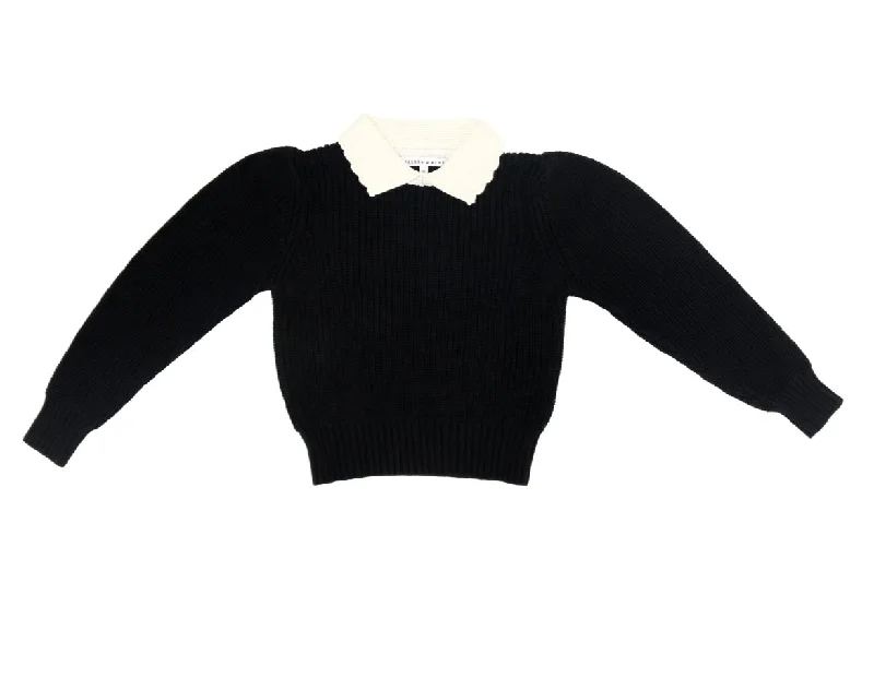 Little Parni Black Collar Sweater