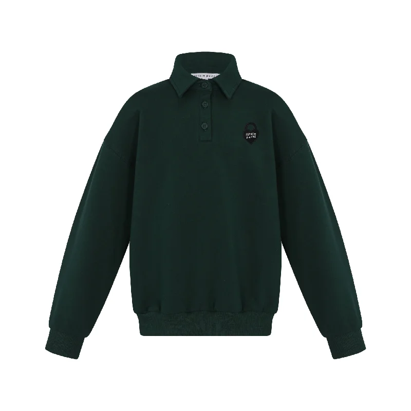 Little Parni Green Polo Sweater