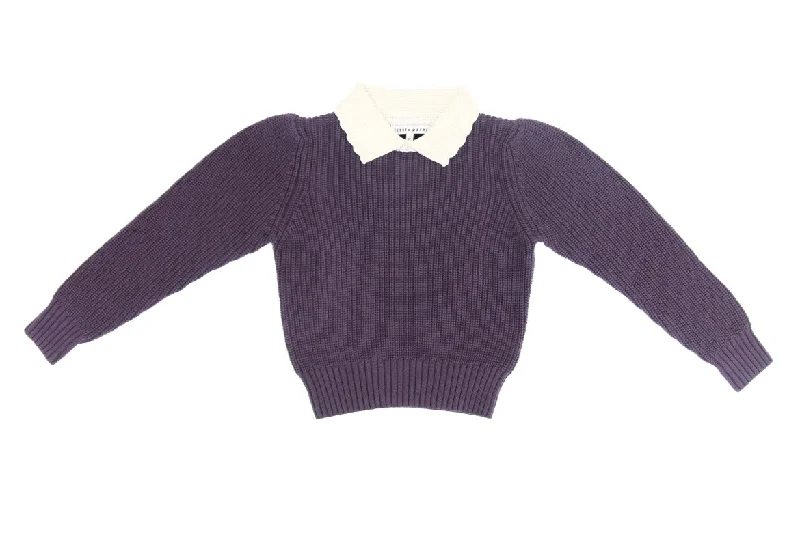 Little Parni Plum Collar Sweater