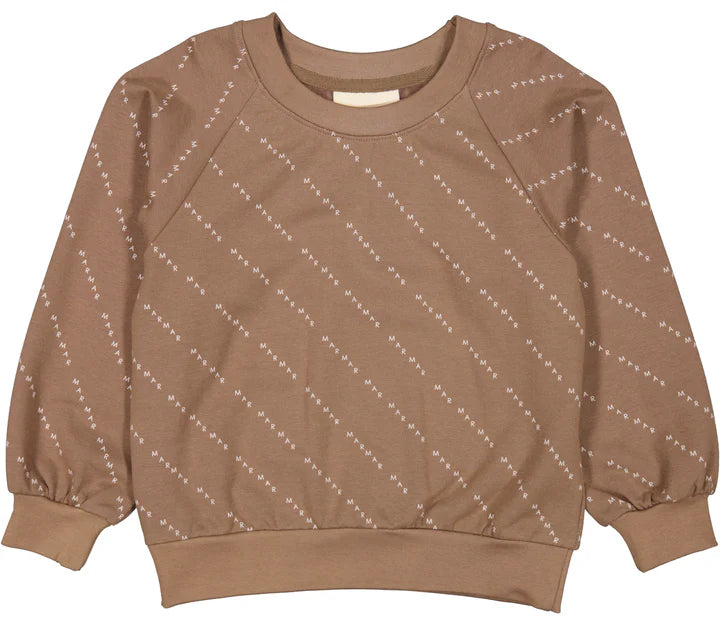 MarMar Taupe Stripe Logo Theos Sweatshirt