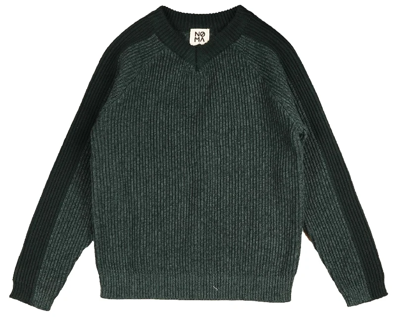 Noma Green Marled V Sweater