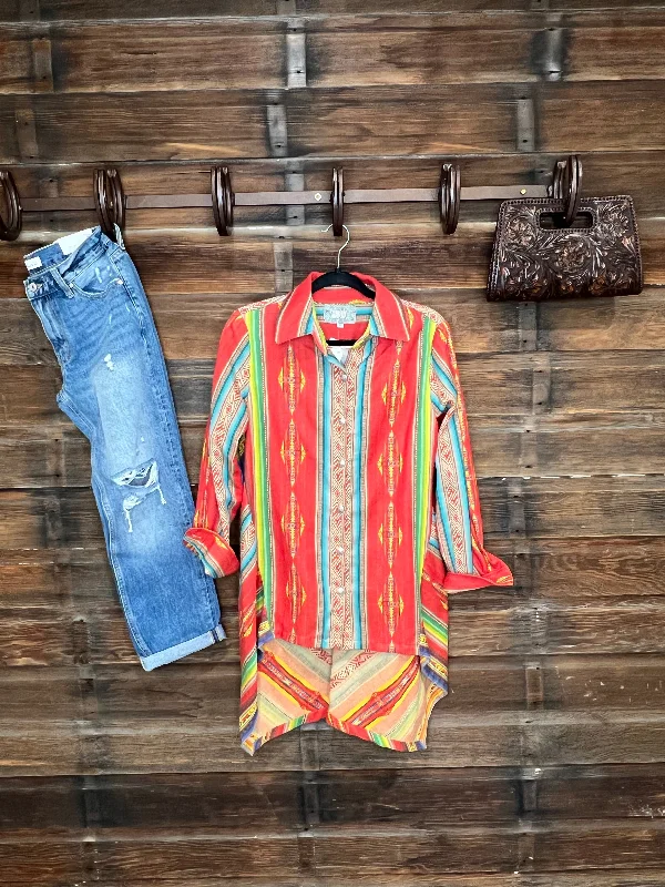 The Tammy Serape Button Down Top