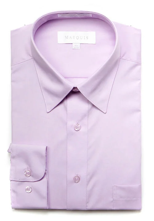 Marquis Men's Classic Fit Solid Dress Shirt - Lilac