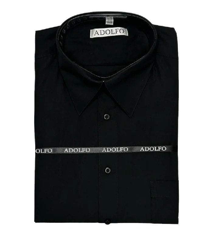 ADOLFO REGULAR FIT DRESS SHIRT-BLACK