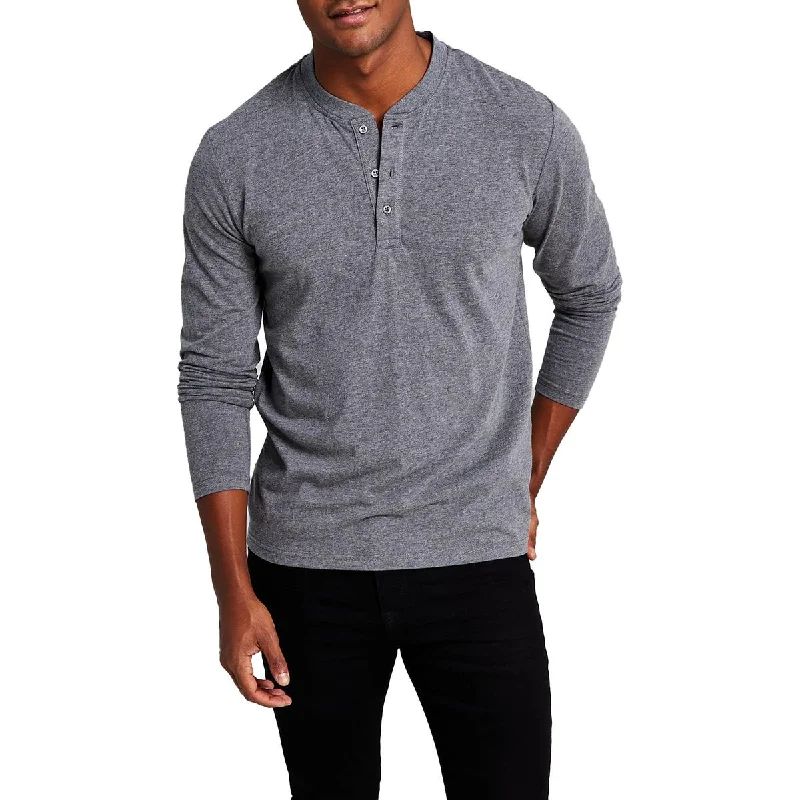 And Now This Mens Classic Fit Long Sleeve Henley Shirt