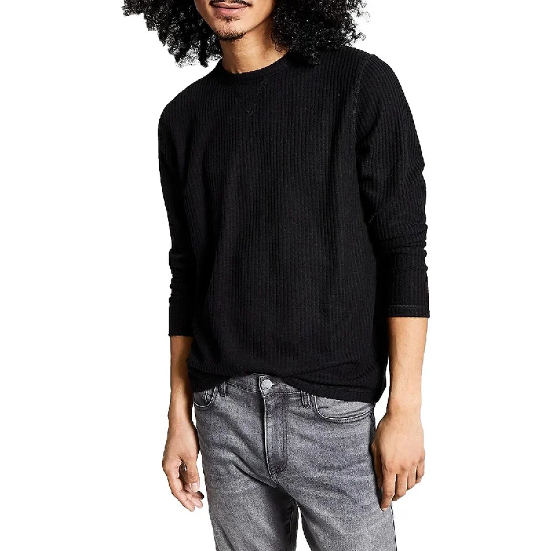 And Now This Mens Crewneck Knit Thermal Shirt