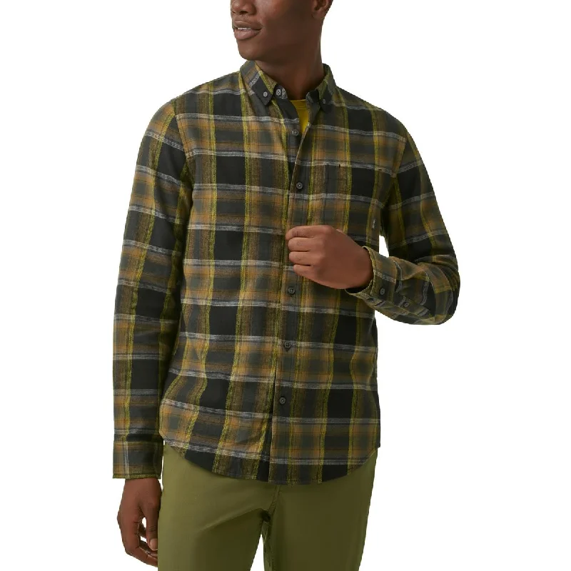 BASS OUTDOOR Mens Flannel Plaid Button-Down Shirt