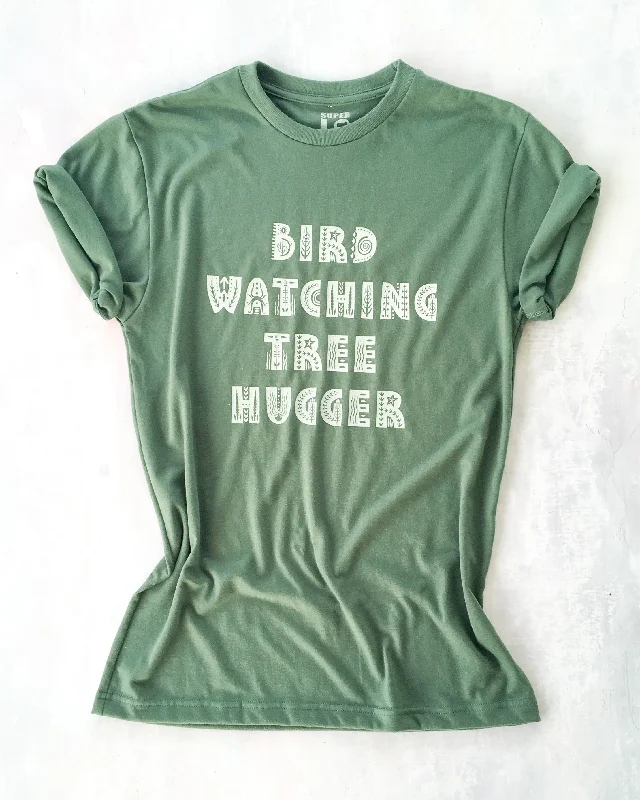 BIRD WATCHING TREE HUGGER - Organic Unisex Tee