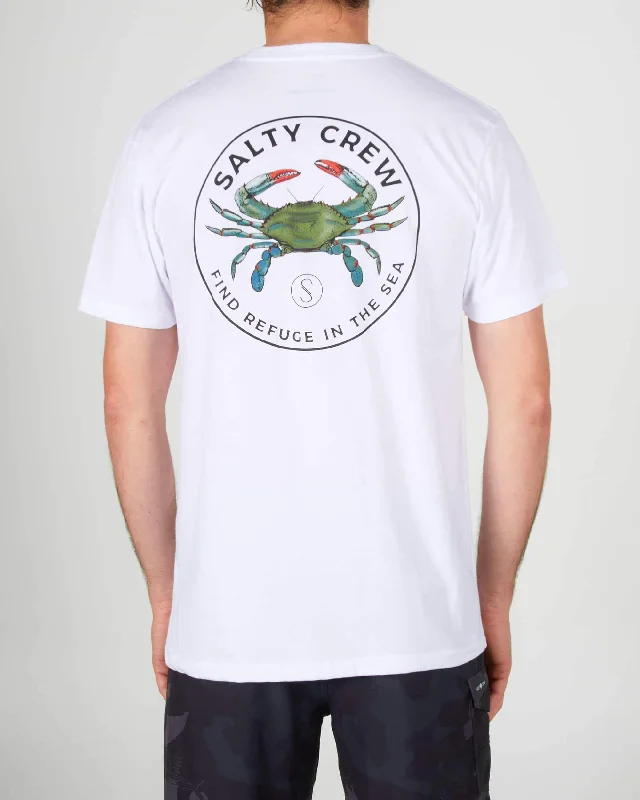 Blue Crabber Premium S/S Tee - White