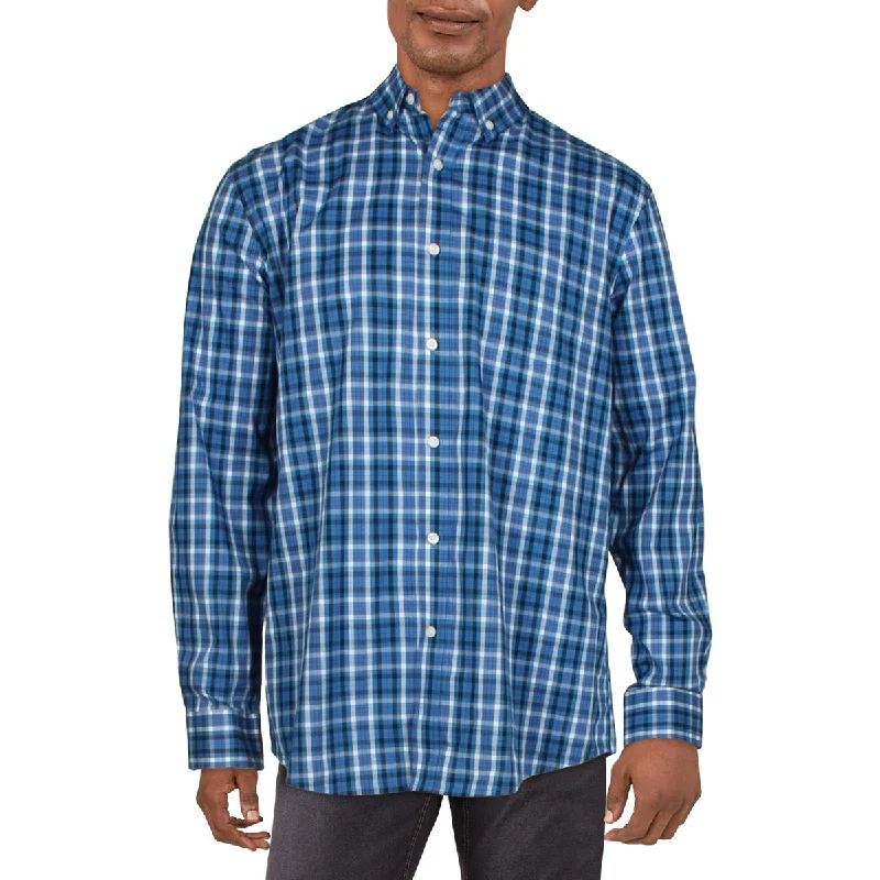 Club Room Mens Andy Plaid Classic Fit Button-Down Shirt