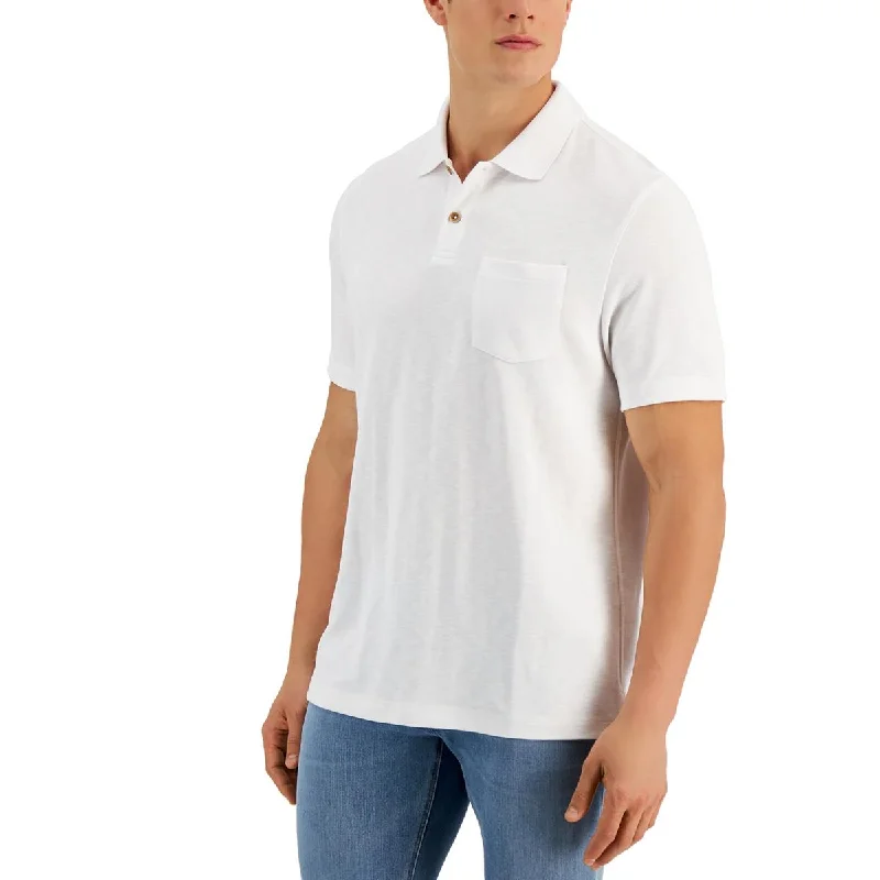 Club Room Mens Collared Short Sleeve Polo