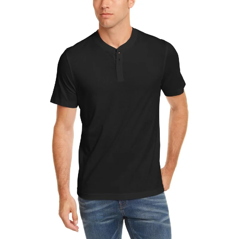 Club Room Mens Cotton Solid Henley Shirt