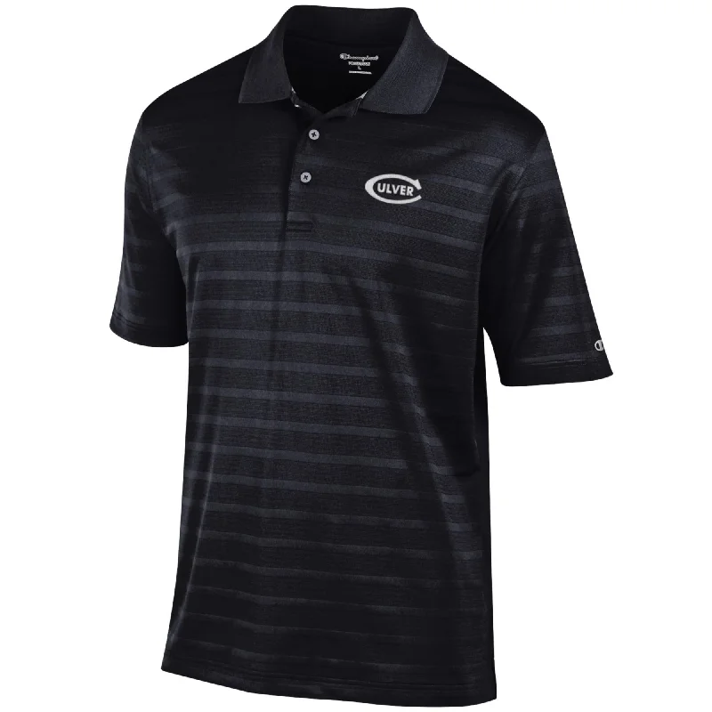 Champion Textured Stripe Polo - Black