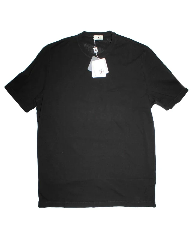 Kired Kiton T-Shirt Black Crêpe Cotton 56 / XXL SALE