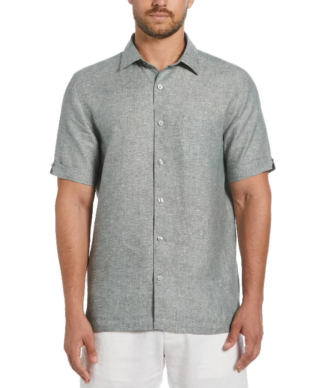 Classic Two-Tone Linen Shirt