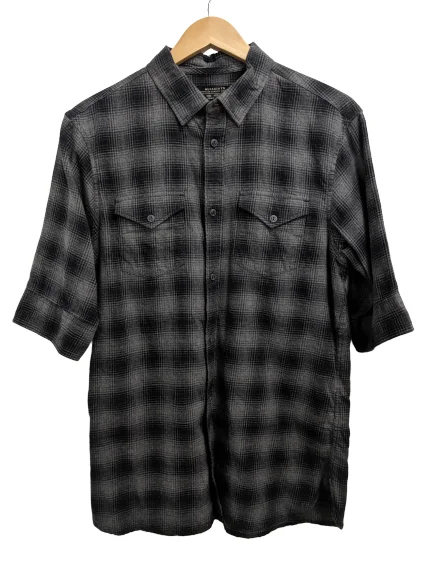 [M] NWT AllSaints Flannel Plaid Short Sleeve