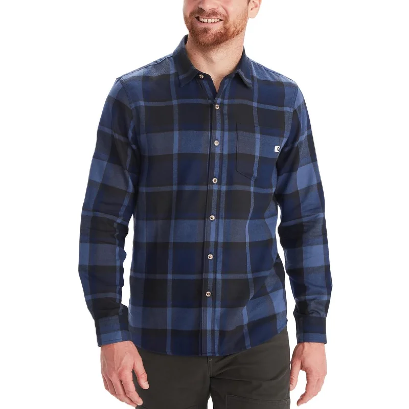 Marmot Mens Flannel Plaid Button-Down Shirt