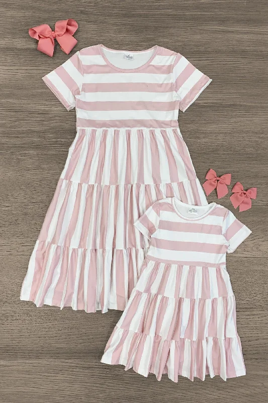 Mom & Me - Tiered Stripe Dress