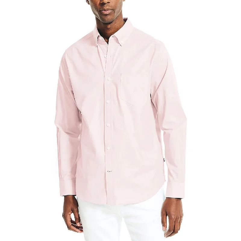 Nautica Mens Cotton Office Button-Down Shirt