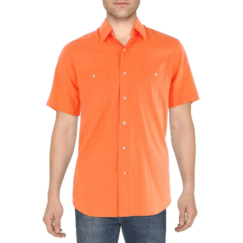 Polo Ralph Lauren Mens Cotton Short Sleeve Button-Down Shirt