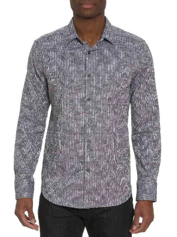 Robert Graham Electric Slide Long Sleeve Woven Shirt-Grey