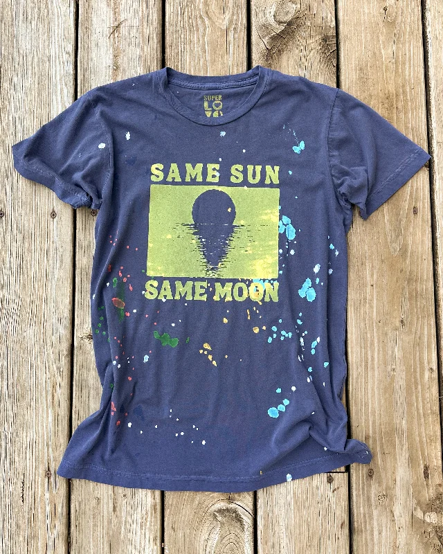 Same Sun, Same Moon - Navy Unisex Splatter Tee