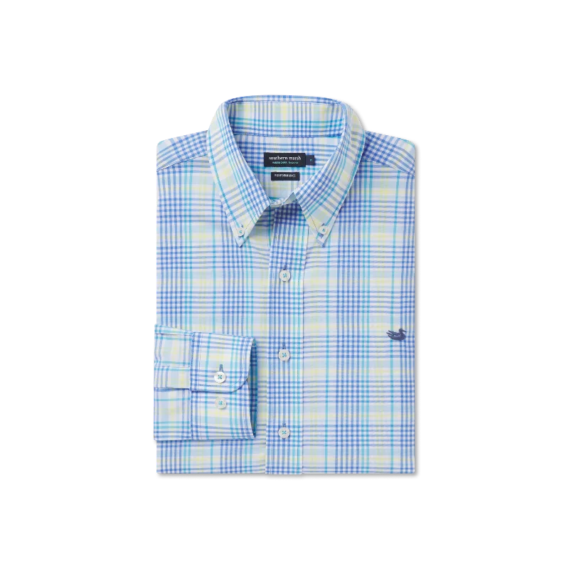 Youth Shores Windowpane Performance Dress Shirt