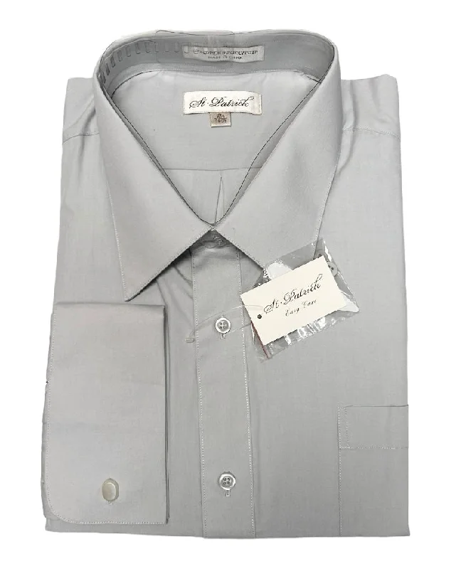 St. Patrick French Cuff Dress Shirt-Silver