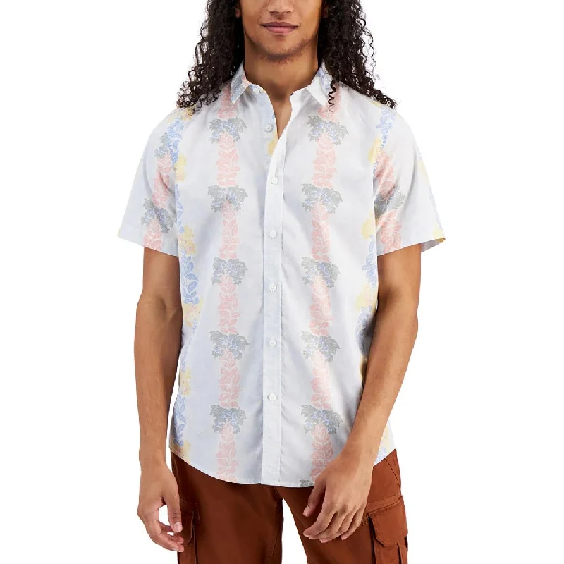 Sun + Stone Mens Cotton Button-Down Shirt