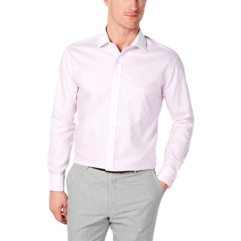 Tasso Elba Mens Regular Fit Button Front French Cuff Shirt